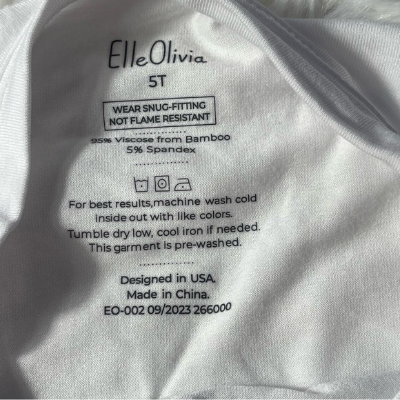 Elle Olivia Toddler Girls Pig Tail Get It From My Mama Top Size 5T - White-New - Picture 6 of 10